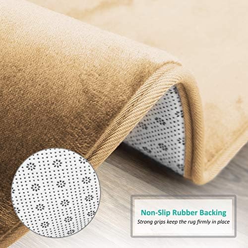 Clara Clark Bathroom Rugs, Velvet Memory Foam Bath Mat, Machine Washable Bath - Image 4