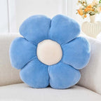 Kcvvcr Dusty Blue Flower Pillow, 19.6" Cute Flower Shaped Floor Pillow by Kcvvcr