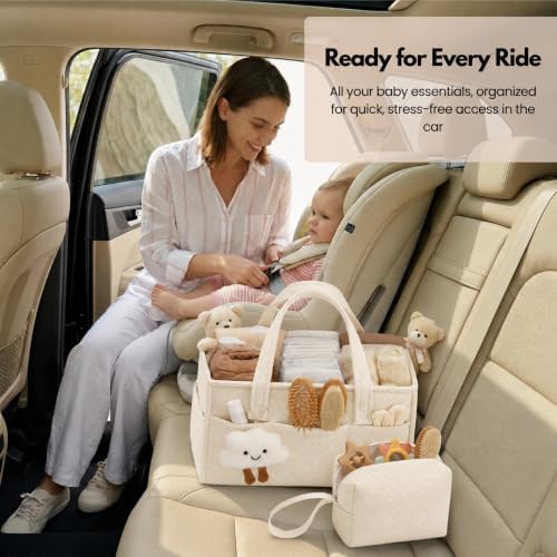 PeraBella Baby Diaper Caddy Organizer, Baby Basket Shower Gift, Portable - Image 5