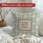 Sage Green Home Sweet Home Throw Pillow Covers, Housewarming Gifts, Farmhouse - Image 5