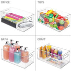 mDesign Plastic Deep Bin Organizer Caddy Container w/ Handles - Image 5