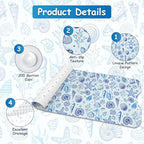 Non Slip Bathtub Mat, Extra Long Starfish Bath Mat - Image 4