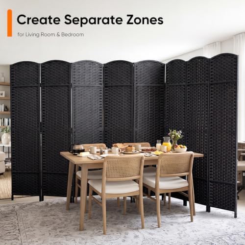 JOSTYLE Outdoor Privacy Screen 8-Panel Folding Room Divider Space Partition - Image 6