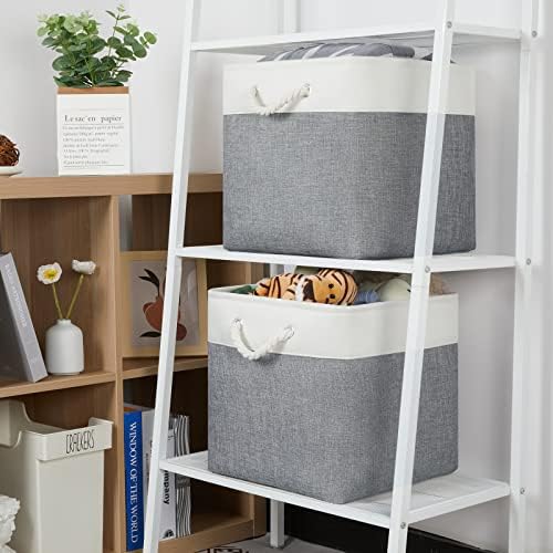 Temary Fabric Baskets 13 Inch Cube Storage Baskets - Image 3