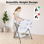 INFANS Baby Changing Table, Folding Diaper Station Portable Nursery Organizer - Image 4