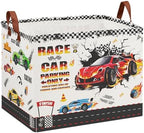Race Car Toy Storage Basket, Collapsible Kids Laundry Hamper by XHWZOF