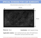 Car Window Shade, 25.6"×39.4" Breathable Mesh Magnetic Auto Sunroof Sunshade - Image 2