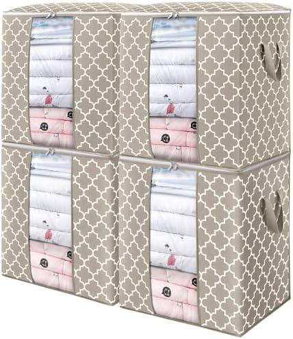Storage Bags 4 Pack 100L Clothes Organization and Storage Containers by WiseLife