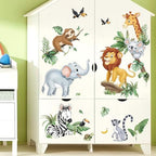 decalmile Jungle Animals Safari Elephant Lion Giraffe Wall Decals Stickers - Image 3