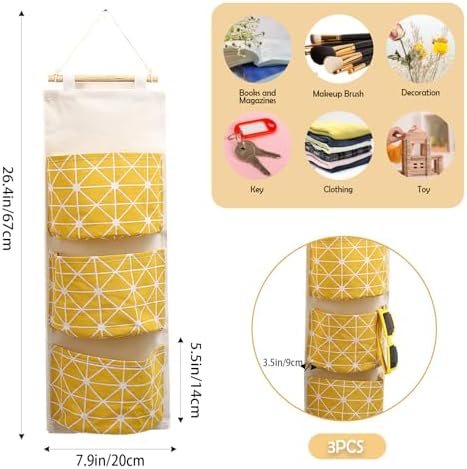 COVRA 3-Pack Wall Hanging Storage Bags – Over-the-Door Organizers - Image 2