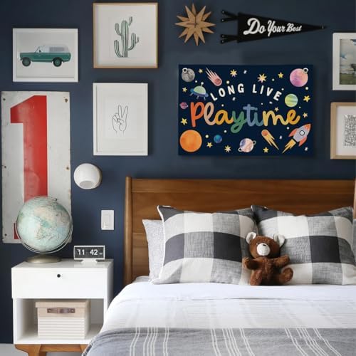 Playroom Wall Decor, Kids Toddler Boy Playroom Space Nursery Decor Hanging - Image 4