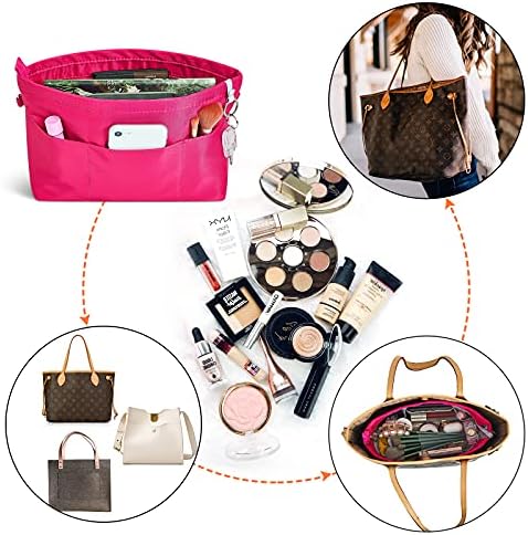 Vercord Premium Nylon Purse Organizer Tote Handbag Insert Organizers Bag in Bag - Image 6