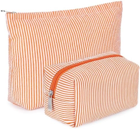 Huhumy 2 Pcs Makeup Bag Set for Women, Thin Stripe by Huhumy