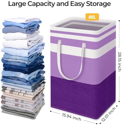 HomeHacks 2 Pack Laundry Baskets, Laundry Hampers Bags - Image 4