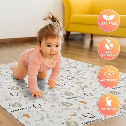 Minimono Baby Splat Mat for Under High Chair - Image 5