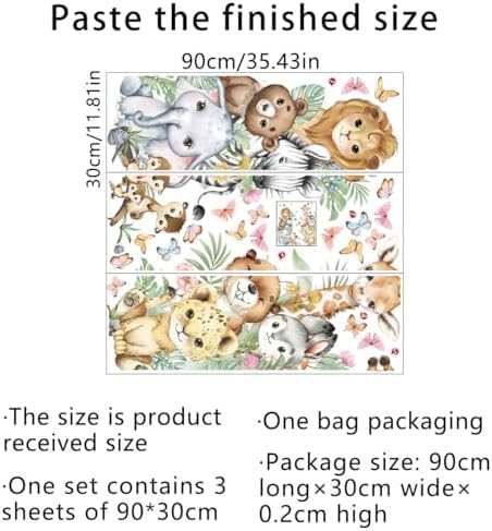 Watercolor Jungle Animal Wall Decals - Image 6
