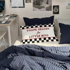 Black White Racing Baby Boy Nursery Decor 12x20 Pillow Cover - Image 5