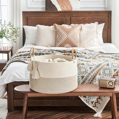 KAKAMAY Large Blanket Basket - Image 4