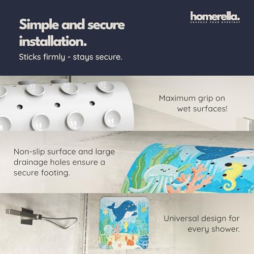 homerella Square Shower Mat Non Slip Anti Mold 21x21 Anti Slip Shower Mat - Image 4