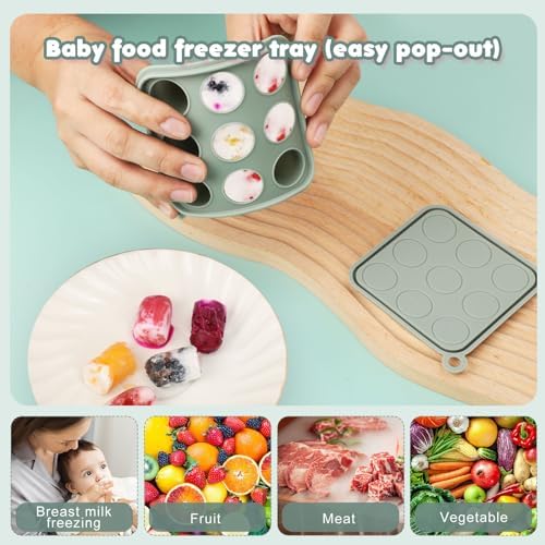 Baby Fruit Food Feeder Breastmilk Popsicle Molds, Silicone Food Freezer Tray - Image 3