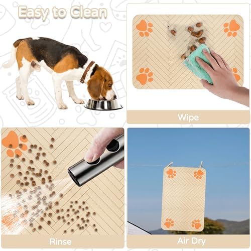 Dog Cat Food Mat, Absorbent Pet Feeding Mat - Image 7