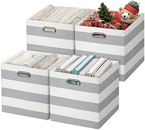 Posprica 3X Thicker Storage Bins Storage Cubes, 13×13 Fabric Storage Boxes by Posprica