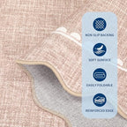 GarveeHome Scalloped Bow Rug 3x5 Washable Camel Rug - Image 4