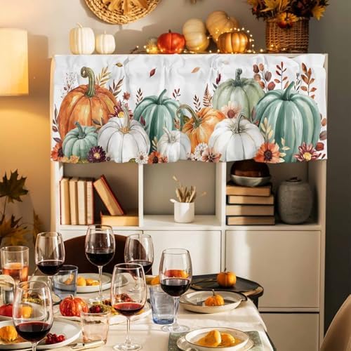 Fall Thanksgiving Kitchen Curtains Valances - Image 4