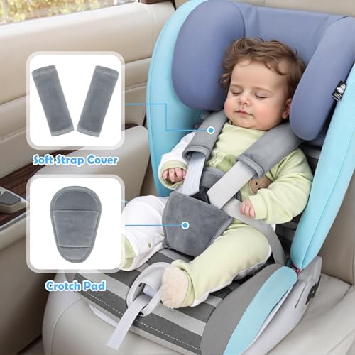 3 Pcs Stroller Straps Pads, Soft Breathable Fabric - Image 2