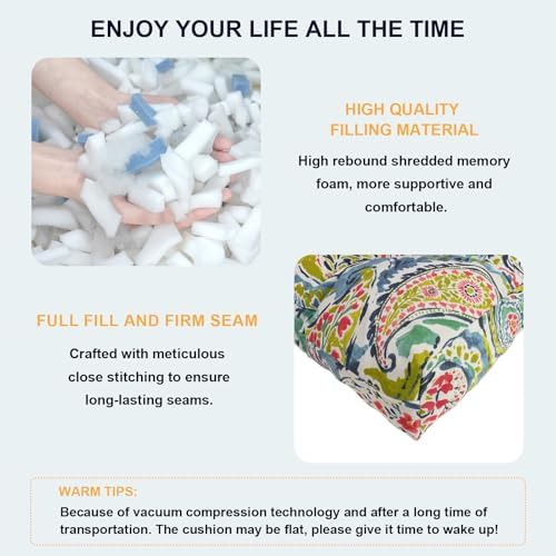 DYTXIII Outdoor High Back Chair Cushions Set of 2, Water Repellent Tufted - Image 5