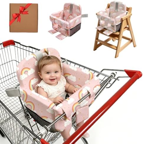 Shopping Cart Cover for Baby, Baby High Chair Cover, Grocery cart Cover by Unknown