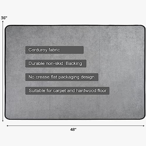 Placoot Corduroy Heavy Duty Office Chair Mat - Image 3