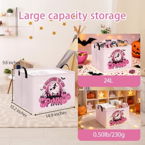 Pink Spooky Cute Witch Halloween Basket - Image 2