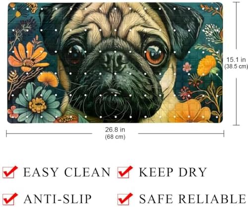 Non Slip Shower Mat Bathtub Mat 15.1x26.8 Inch, Quick Dry Bath Mat - Image 4
