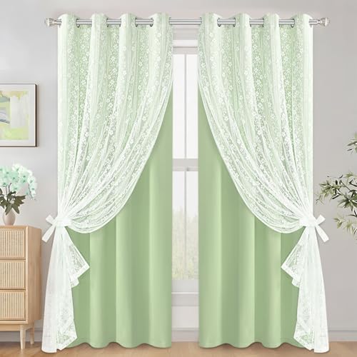 ASPMIZ Sage Green Blackout Curtains by ASPMIZ
