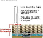ES Robbins Extra High Pile Carpet ChairMat, Square 72"x72" Straight Edge - Image 2