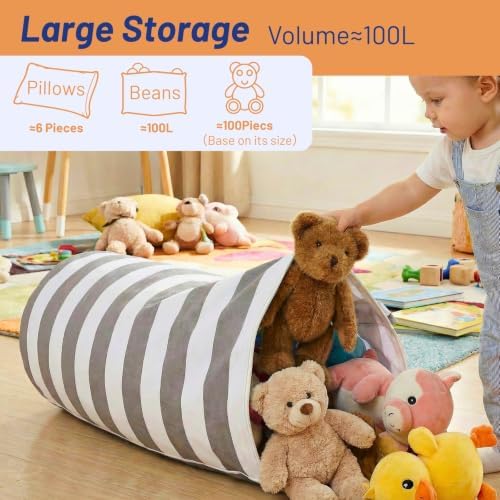 Ofiray-home Stuffed Animal Storage Bean Bag Cover - Image 6