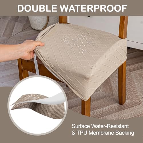 Genina Waterproof Chair Covers for Dining Room - Image 2
