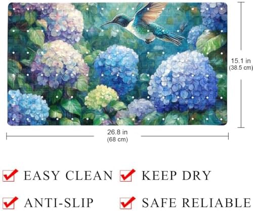 Shower Mat Bathtub Mat, 26.8x15.1 inch, Non-Slip Bath Mat - Image 2