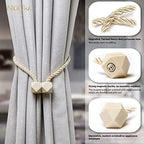 NazTur Magnetic Curtain Tiebacks, Curtain Ties, No-Drill Holdbacks - Image 2