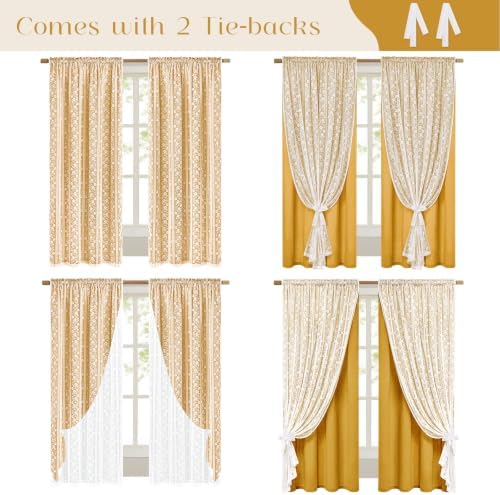 ASPMIZ Linen Curtains for Living Room Double Layer Curtains - Image 3
