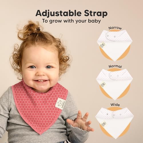 KeaBabies 8pk Organic Baby Bandana Bibs - Image 3