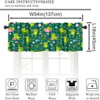 Cartoon Frog Valance Curtain for Kids Room Green Watercolour Cute Lotus Leaf - Image 3