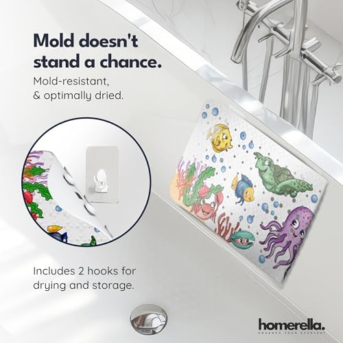 homerella Bathtub Mat Non Slip Kids 40x16 Baby Bath Mat Non Slip Anti Mold - Image 3
