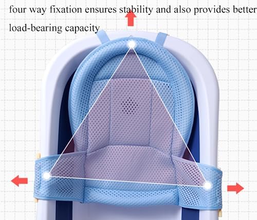 Adjustable Baby Bath Support Mesh Sling Non-Slip Infant Bathtub Shower Net - Image 3