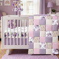 Hahafelt 3 Piece Patchwork Flowers Baby Crib Bedding Set by Hahafelt