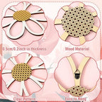 Thyle 6 Pcs Daisy Wall Decor Wooden Flower - Image 4