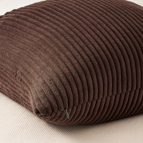 Topfinel Rustic Throw Pillow Covers 18x18 Inch Set of 4 Soft Farmhouse Corduroy - Image 4