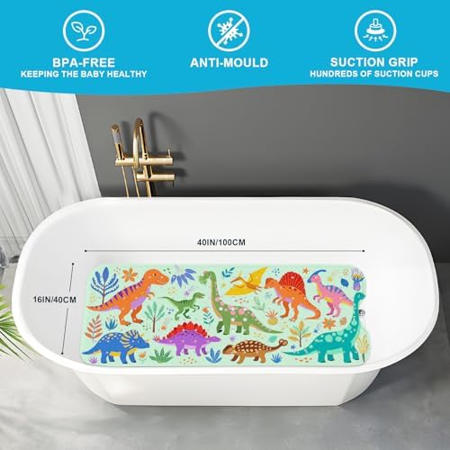 XIYUNTE Bath Mat for Tub Non Slip Bathtub Mat Non Slip 40x16 Baby Bath Mat - Image 2