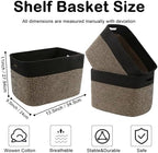 3 Pack Woven Baskets, Storage Baskets - Image 2